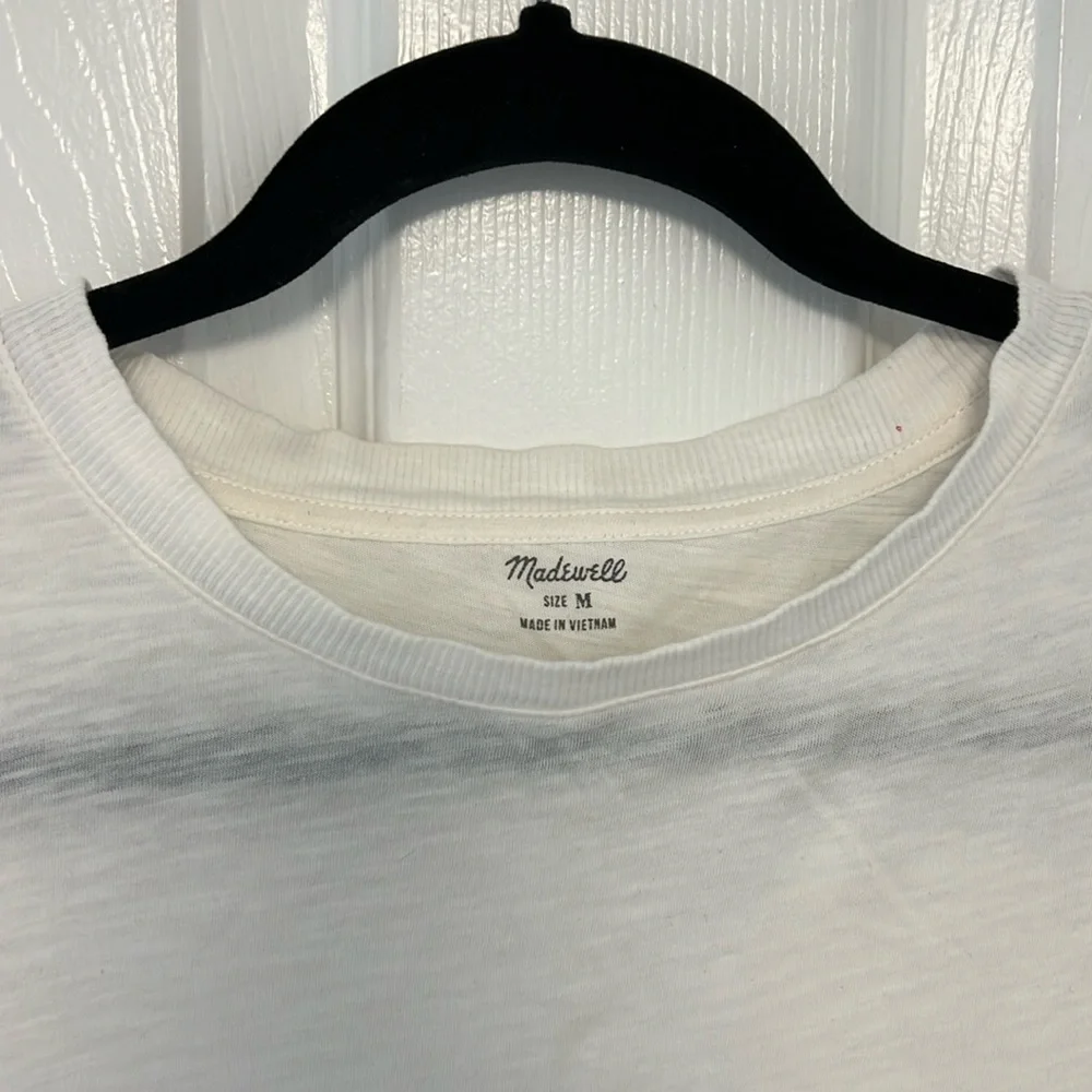 Madewell White Long Sleeve T-Shirt - Picture 3 of 4
